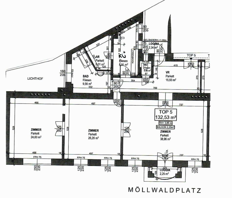 Grundriss Möllwaldplatz